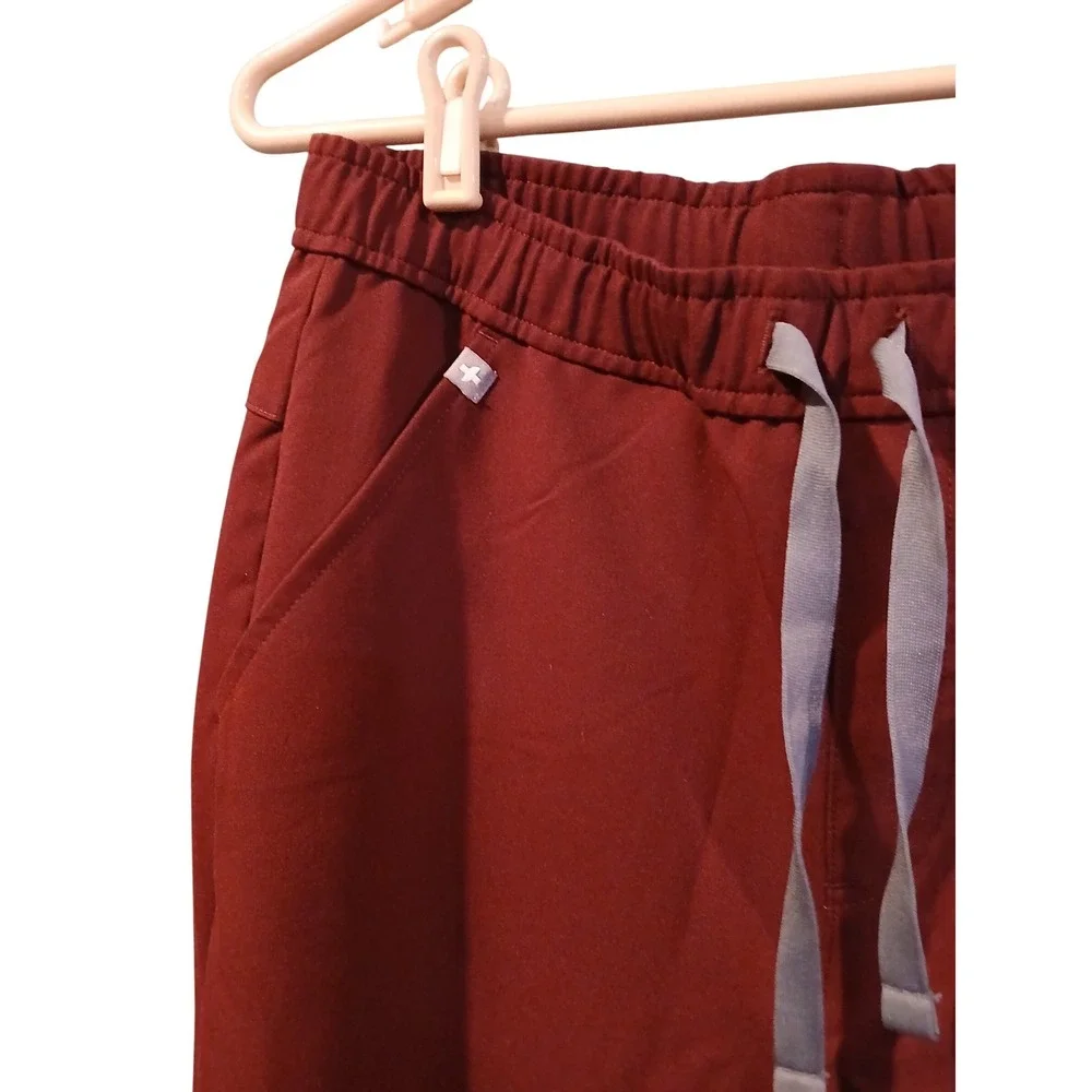 FIGS Men's Scrub Pants Burgundy Red Jogger Style Athletic Fit Size Small Tall